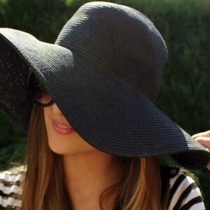 J. CREW || Women’s navy  Woven Textured Straw Hat